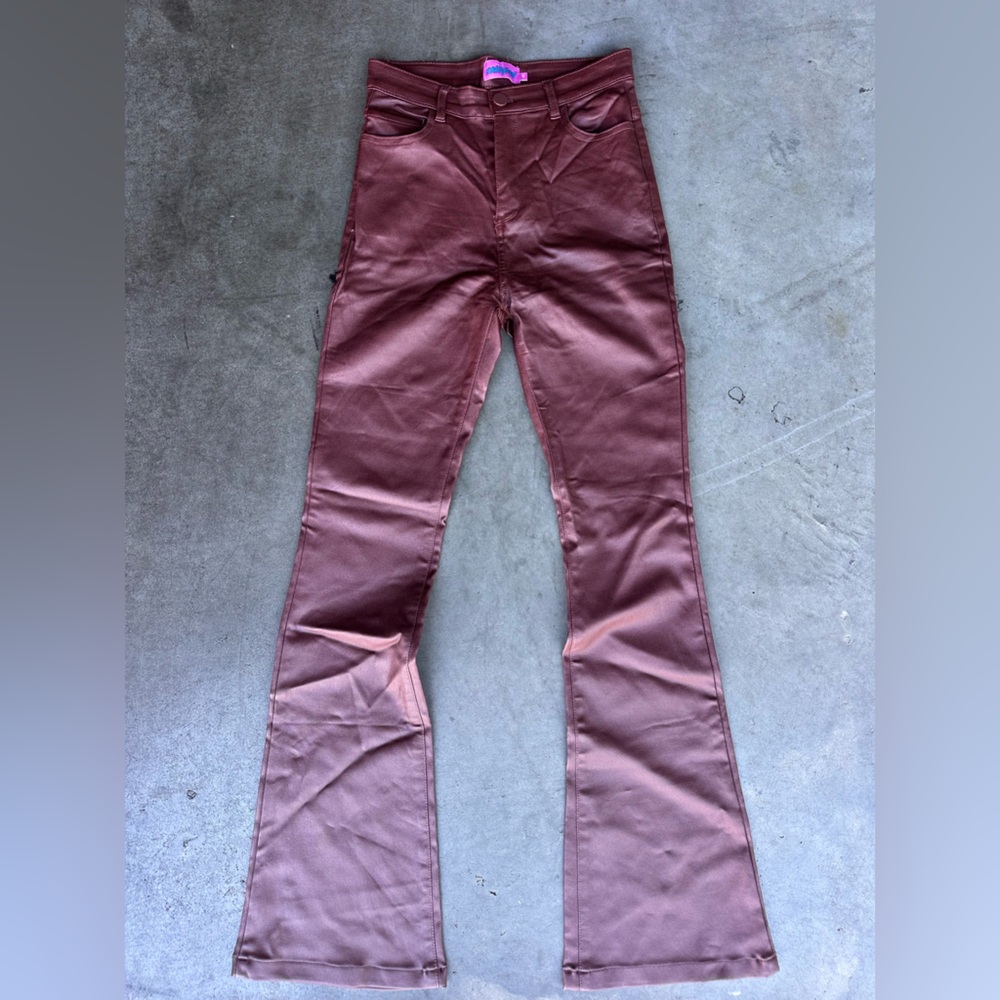 Edikted Brown Leather Pants